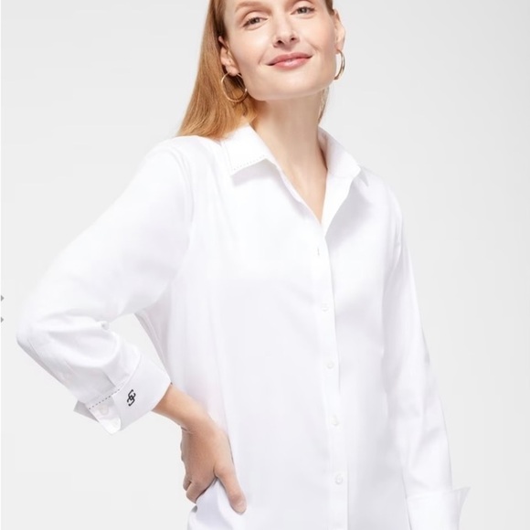 Chico’s white buttoned tunic, size 12, (Chico’s 2) - Picture 1 of 8